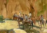 Donald Teague, Ambush, watercolor on paper