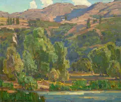 William Wendt, Creeping Shadows, 1928, oil on canvas
