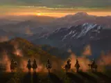 Brooke Wetzel, The Ride at Dawn, 2026, oil on canvas