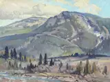 George Browne, Mount 7, British Columbia, oil on canvas laid on board