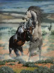 Steve Burgess, King of the Basin, 2025, oil on board