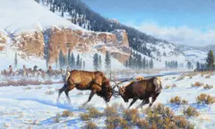 Gary Carter, When Push Comes to Shove, 1990, oil on canvas