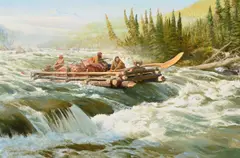 John Clymer, The Wild River, oil on board