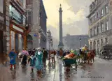Édouard Cortès, Rue de la Paix, Vendome, oil on canvas