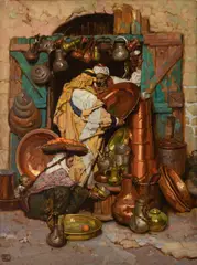 Dean Cornwell, Copper Shop, Jerusalem, 1926, oil on canvas