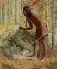 E. Irving Couse, The Hunter, oil on canvas