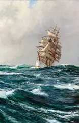 Montague Dawson, Stormy Weather – The Bangalore, oil on canvas