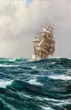 Montague Dawson, Stormy Weather – The Bangalore, oil on canvas