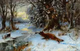 John Fery, On the Hunt, oil on canvas laid on board
