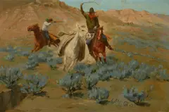 Elling William Gollings, Horse Thieves, 1907, oil on canvas
