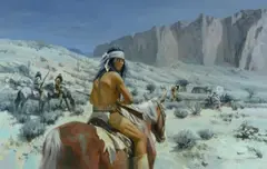 Carl Hantman, Moonlight Horse Raid, 1987, oil on canvas