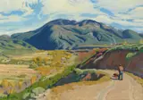 Ernest Martin Hennings, Into the Valley, oil on canvas