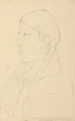 William Victor Higgins, Indian Portrait, pencil on paper