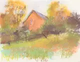 Wolf Kahn, My Barn, 2006, pastel on paper