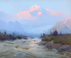 Sydney Laurence, Mt. McKinley at Sunset, oil on canvas