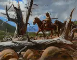 Frank McCarthy, Rocky Mountain Trapper, oil on canvas laid on board