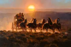 Across the Great Divide by Dan Mieduch, 1989, oil on board, sold Jul 2025