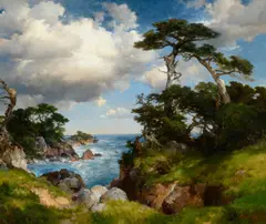 Thomas Moran, Coast of Monterey, California, 1912, oil on canvas