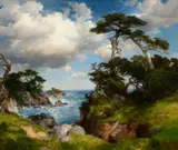 Thomas Moran, Coast of Monterey, California, 1912, oil on canvas