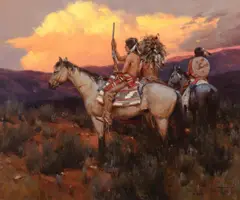 The Approach of Nightfall by Gary Niblett, oil on canvas, sold Jul 2025