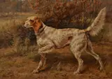 Edmund Henry Osthaus, Setter on Point, oil on canvas