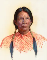 Bert Geer Phillips, Portrait of an Indian, oil on paper