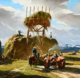 Ogden Pleissner, Hay Stacking, Wind River Valley, Wyoming