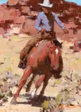 Burt Procter, Cowboy on Horseback