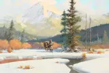 Robert Pummill, The Way of the Trapper, oil on canvas