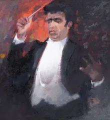 Frank Joseph Archer, Daniel Barenboim, oil on canvas laid on board
