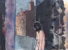Larry Wakefield, Fragmented City, mixed media on paper