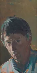 Peter Coker, Self Portrait, oil on board