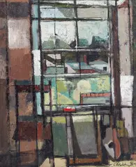 Clifford Fishwick, Through The Studio Window, oil on canvas