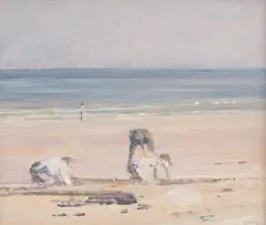 Dick Lee, A Beach in Normandy, oil on board
