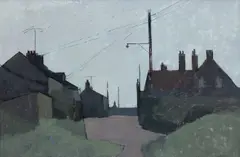 Gerard de Rose, A Deserted Street, oil on board
