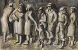 Colin Moss, The Ration Queue, mixed media