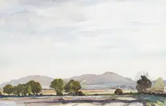 Harold Sayer, Towards Alderton Hill, watercolour