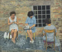 Christopher Hall, Ladies at Racanati, oil
