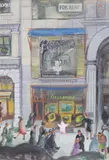 Angna Enters, New York Street, 1942, gouache