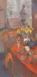 Jacqueline Williams, Interior with Daffodils, oil