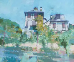 Gordon Ward, Old House at Conques, oil