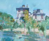 Gordon Ward, Old House at Conques, oil
