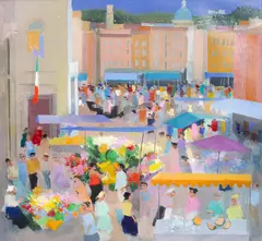 Frank Joseph Archer, Piazza, oil