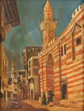 Nicola Forcella, Orientalist Scene, oil on panel