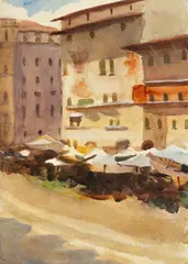 Emily Sargent, Bologna, watercolour on paper