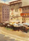 Emily Sargent, Bologna, watercolour on paper