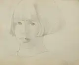 Reine Violet Ormond Pitman, Untitled, a sketchbook of 19 pencil sketches, mostly portraits