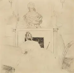 Paul César Helleu, La Buste, drypoint