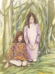 Vivien White, Jemima and Rose Pitman, pastel
