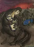 Marc Chagall, Jeremiah Weeping, lithograph in colours